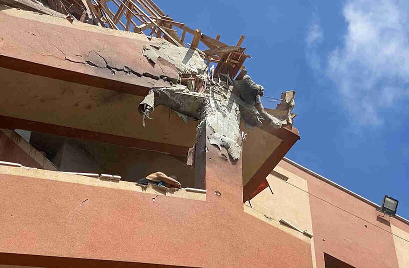 The fourth floor of the hospital was impacted by the double-tap strike (AFP via Getty Images)