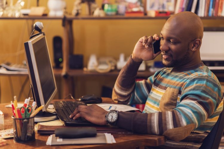 Work from home in the United States.