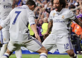 Marcelo and Cristiano Ronaldo
