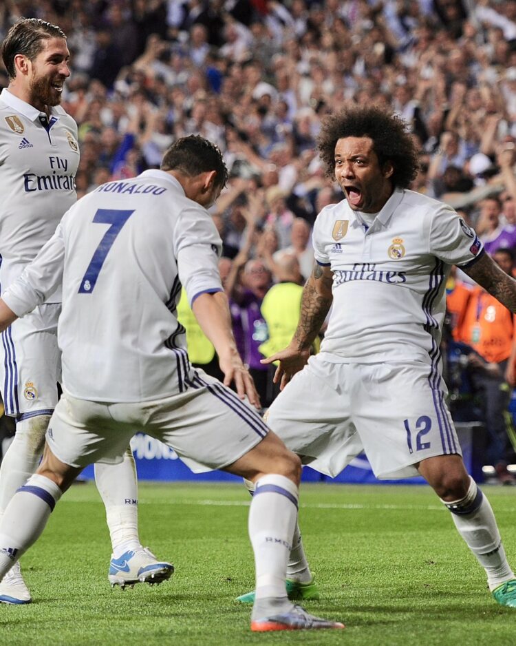 Marcelo and Cristiano Ronaldo