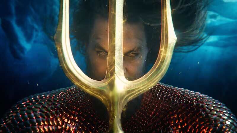 Jason Momoa in a scene from Aquaman and the Lost Kingdom.
