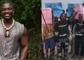 Nigerian Youths Take To The Streets, Protesting Against VerydarkMan While Demanding Justice For Mohbad.