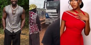VerydarkMan Blocks Dangote Trucks In Edo While Leading Protest Demanding Justice for Phyna’s Sister