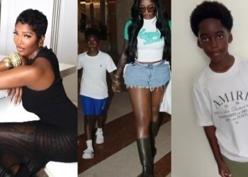 A Priceless Moment As Tiwa Savage’s Son Joins Her On Stage