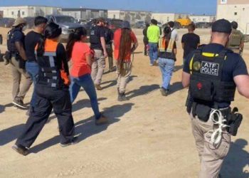 Federal authorities conduct an immigration enforcement operation at a Hyundai battery plant in Bryan County, Georgia