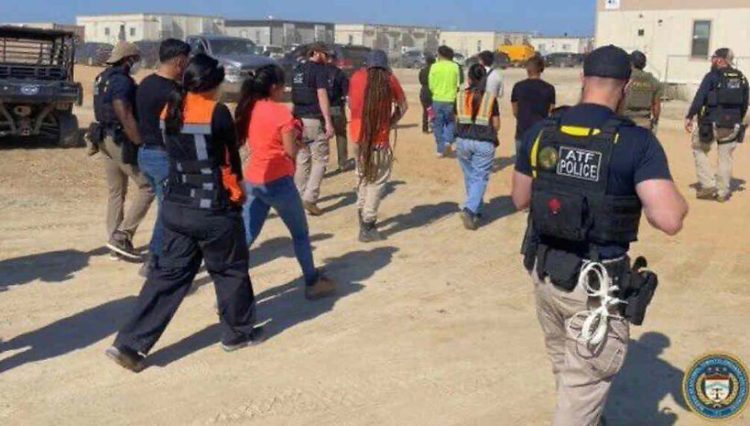 Federal authorities conduct an immigration enforcement operation at a Hyundai battery plant in Bryan County, Georgia