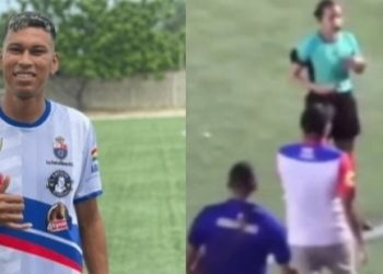 Player Slaps Referee After Dismissal In Colombian Football Clash