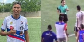 Player Slaps Referee After Dismissal In Colombian Football Clash