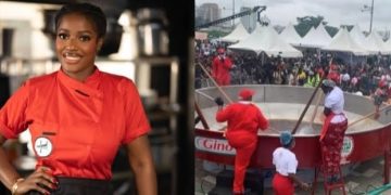 Hilda Baci Clarifies Reduction In Her Jollof Rice Challenge, From 250 Bags Of Rice To 200 Bags.