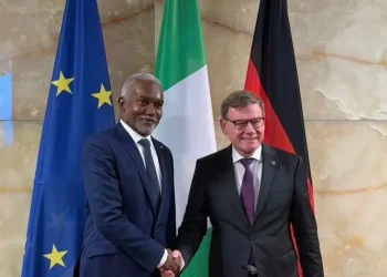 Amb. Yusuf Tuggar and his German counterpart, Minister Johann Wadephul, in Berlin.